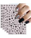 JMEOWIO Floral Nail Art Stickers - 12 Sheets, Self-Adhesive Design Decals for Spring/Summer Nails - Buy Online on GoSupps.com