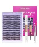 Lash Extension Kit: 280pcs Individual Lashes with Bond and Seal Tweezers - 30+40D 10-16mm Mix Curl Clusters for DIY Eyelash Extensions at Home - Buy Online on GoSupps.com