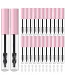 RONRONS 24pcs 10ml Mini Mascara Tube Empty Castor Oil Container w/ Pink Cap & Wand Brush for DIY Makeup - Home & Travel Friendly - Buy Online on GoSupps.com