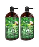 Dead Sea Collection Hemp & Coconut Lime Body Wash for Women and Men - Pack of 2 (67.6 fl. oz) - Cleanses and Moisturizes Skin - With Natural Minerals and Vitamins Nourishing Skin - Buy Online on GoSupps.com