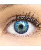 Glamlens Blue Colored Monthly Contact Lenses | Soft Hydrogel | 2 Pieces + Lens Containers | Natural Colors Series Monaco | Starch-Free 0.0 Diopter - Buy Online on GoSupps.com