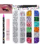 Canvalite Colorful Rhinestones for Face - AB & Clear Face Gems with Quick Dry Glue Picker Wax Pen & Tweezers for Nail Art & Makeup - Buy Online on GoSupps.com