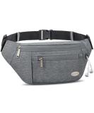Entchin Premium Fashion Fanny Pack with 4-Zipper Pockets - Grey | Waist Pack for Hiking, Running, Travel, Cycling - Unisex - Buy Online on GoSupps.com
