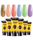 Burano Poly Extension Gel Nail Kit - 6 Colors Builder Gel Set for Beginner & Professional | DIY Poly Nail Gel Kits Starter Kit - Nail Art Gift (02 Colorful) - Buy Online on GoSupps.com