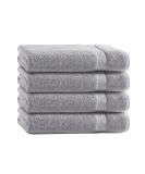 Class Home Collection Terry Guest Towels - 100% Cotton Pack of 4 30x50 cm Silver - Premium Quality for Elegant Hospitality - Buy Online on GoSupps.com