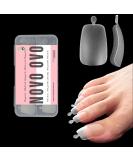 Novo Ovo 120-Piece Long Toothed Artificial Toe Nail Tips | Clear Gel Full Cover Toenails Set | 12 Sizes for Perfect Fit | Easy to Glue & Apply | International Shipping Available - Buy Online on GoSupps.com