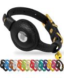 Oopsdoggy Leather Airtag Cat Collar with Bells - Durable GPS Pet Collar for Cats & Small Dogs (Black) - Buy Online on GoSupps.com