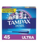 Tampax Pearl Plastic Tampons, Ultra Absorbency, 45 Count(pack of 3) 45 Count (Pack of 3) - Buy Online on GoSupps.com