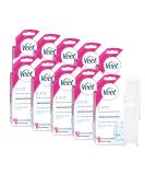 Veet Pure Cold Wax Strips for Sensitive Skin - Face Application - 28 Days Smooth Skin - 10 Double Strips (20 Applications) - 12 Pack - International Shipping - Buy Online on GoSupps.com