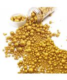 Select Edible Pearls Baked With Love | 130g | Gold Sugar Cake Sprinkles Edible Cake Decorations Sugar Balls For Cupcakes- Perfect for Weddings Christenings & Parties - Buy Online on GoSupps.com