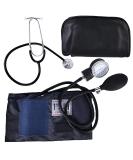 Vega Manual Blood Pressure Monitor with Stethoscope for Nurses & Seniors - Accurate Aneroid Cuff (Black) - Buy Online on GoSupps.com