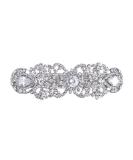 Ever Faith Clear Silver-Tone Crystal Art Deco Flower Hair Barrette Clip - Buy Online on GoSupps.com