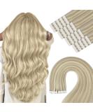 Buy Youngsee Real Hair Extensions Tape - 40cm Blonde Ash Highlight Remy Tape-In Extensions | 20pcs #18/613 #18P613 - International Shipping Available - Buy Online on GoSupps.com