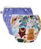 Pink & Blue 2-Part Swimming Diaper Trousers | Reusable Swimming Trunks for Boys & Girls (4.5-16 kg | 7-20.5 kg) Circus-M (2-Pack) | International Shipping - Buy Online on GoSupps.com
