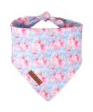 Shop Unique Summer Dog Triangle Neck Scarf - High-Quality Pink Flower Design for Small Medium and Large Dogs & Cats - Buy Online on GoSupps.com