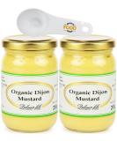 Delouis Organic Dijon Mustard 200g - Pack of 2 with World Food Shop Scoop | French Mustard | Authentic Flavour | Ideal for Culinary Enthusiasts and Gourmet Cooking - Buy Online on GoSupps.com