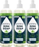 Puracy Green Tea & Lime Dish Soap - 16 Ounce (3-Pack) | Plant-Based & Sulfate-Free Dishwashing Detergent - Buy Online on GoSupps.com