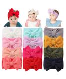 Cinaci 12 Pack Super Stretchy Nylon Headbands with Big Bow Hair Accessories Headwraps for Babies Toddlers Kids - Buy Online on GoSupps.com