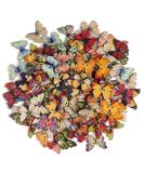 FINGOOO 100 PCS Butterfly Wooden Buttons,1 Inch Colorful 2 Holes Mixed Decorative Buttons for DIY Sewing&Wood Craft Clothes Accessories - Buy Online on GoSupps.com