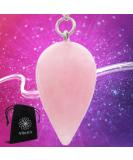 Shop Rose Quartz Divination Pendulum for Radiesthesia | Crystal Healing Tool - Buy Online on GoSupps.com