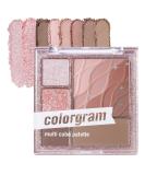 COLORGRAM Multi Cube Palette 5 Colors - 03 Lovely Cube | Daily Makeup Eyeshadow Palette | Ultra-Blendable Matte, Glitter, Shimmer Shades - Buy Online on GoSupps.com