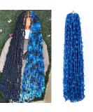 Blue Butterfly Locs Crochet Hair 36 Inch for Black Women - 5 Pack Faux Locs Crochet Braids - Buy Online on GoSupps.com