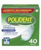 Polident Overnight Whitening Denture Cleanser Tablets - Pack of 40 - Buy Online on GoSupps.com