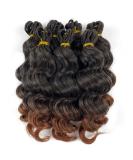9 Inch Ocean Wave Crochet Hair Short Deep Wave 7 Packs Pre Looped Braids T1B/30 - Buy Online on GoSupps.com