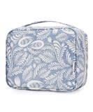 Travel Hanging Toiletry Wash Bag Makeup Cosmetic Organizer for Women Waterproof (Blue Leaf) - Buy Online on GoSupps.com