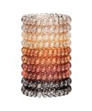 Jesslab Spiral Hair Ties - 10 pc Traceless Telephone Cord Hair Accessories for Women & Girls | No-Damage Ponytail Holders Color Sorted (#34) - Buy Online on GoSupps.com