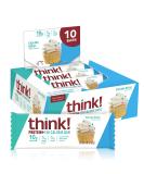 think! Cupcake Batter Protein Bars - 150 Calories, 10 Pack - High Protein Snack - Buy Online on GoSupps.com