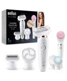 Braun Silk- pil 9 Flex Beauty Set | Women's Epilator & Facespa | 9 Attachments & Travel Bag | Perfect Gift for Women - 9100 White/Gold - Buy Online on GoSupps.com