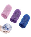3 Pcs African Exfoliating Net Back Scrubbers - Shower Body Sponge Set for Deep Cleaning - Men and Women - Purple Pink Blue - Buy Online on GoSupps.com