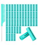 48 Pc Hair Perm Rods Cold Wave Curlers Set with Steel Rat Tail Comb - Green 0.98 Inch - Buy Online on GoSupps.com