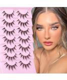 Spiky Manga Lashes 14MM Japanese Short Anime False Eyelashes Natural Korean Clear Band Cosplay Lashes Pack 7 Pairs by GODDVENUS C-manga - Buy Online on GoSupps.com