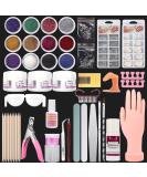 Professional Acrylic Nail Practice Hand with 12 Colors Kit - Mannequin Training Hand for Nail Art with Powder & Liquid Set - Buy Online on GoSupps.com