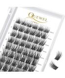 QueWel Cluster Lashes - 72 DIY Eyelash Extensions Soft D Curl Light & Versatile 8-16mm Length Perfect for Home Use - Buy Online on GoSupps.com