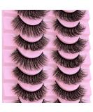 False Eyelashes 7D Mink Lashes - 10 Pairs Dramatic Curly Fluffy Thick Fake Eyelashes - Buy Online on GoSupps.com