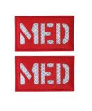 2x3.5 Inch Reflective MED Medic EMS EMT Patch - Red-White | Hook-Fastener Backing - Buy Online on GoSupps.com