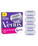 Gillette Venus Deluxe Smooth Swirl Razor for Women - 4 Replacement Blades | Extra Smooth 5-Fold Blade Shaving | International Shipping - Buy Online on GoSupps.com