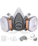 AirGearPro M-500 Reusable Respirator Mask with A1P2 Filters | Anti-Gas Anti-Dust | Gas Mask Ideal for Painting Woodworking Construction Sanding Spraying Chemicals DIY etc - Buy Online on GoSupps.com