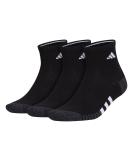 adidas Men's Cushioned 3.0 3-Pack Quarter Large Black/Onix Grey/White - Buy Online on GoSupps.com