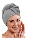 Laynenburg Premium Waffelpique Haarurban - 100% Cotton Quick-Drying Turban Towel for Short & Long Hair - Gray Hair Towel with 2 Buttons - 1 Piece - Buy Online on GoSupps.com