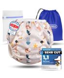 Buy Kidverse Reusable Baby Swimming Diapers 0-3 Years - Skin-Friendly Adjustable Includes Carrying Bag & Laundry Net - Beige Sea - Buy Online on GoSupps.com