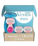 Gillette Venus Mini ComfortGlide White Tea Razors for Women, Includes 1 Venus Razor Mini Handle, 3 Razor Blade Refills, 1 Travel Case Handle + 3 Refills + Case - Buy Online on GoSupps.com