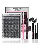 PRO DIY Lash Extension Kit 300 Pcs Lash Clusters D Curl Mix Eyelash Clusters Individual Lashes Kit Lash Bond And Seal Lash Remover Eyelash Brush Lash Tweezer Self Apply At Home(40D-9-16mix Kit) 9-16 mix 40D-D Kit - Buy Online on GoSupps.com