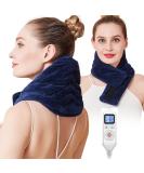 Jobyna Electrical Heating Pillow for Neck - Fast Warming 30-70 | Adjustable Physiotherapy Neck Warmer | Washable Flannel | 74x19cm - Buy Online on GoSupps.com