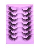 ALICE F001 False Eyelashes 20mm 7 Pairs Pack - Mink Fluffy Fox Eye Lashes for Wispy Dramatic Fairy Cat Eye Look - Buy Online on GoSupps.com