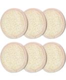 6 pieces peeling luffa pad face body washer round bath shower luffa sponge pad cleaning Luffa sponge brush skin peeling pads bathing sponge for men women shower bathroom and spa - Buy Online on GoSupps.com
