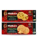 Walker's Gluten Free Pure Butter Chocolate Chip and Ginger & Lemon Shortbread Rounds - 2 x 140 grams - Buy Online on GoSupps.com